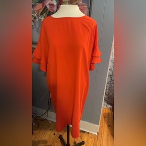 Maurices Knee Length Bright Red Shift Dress in Large